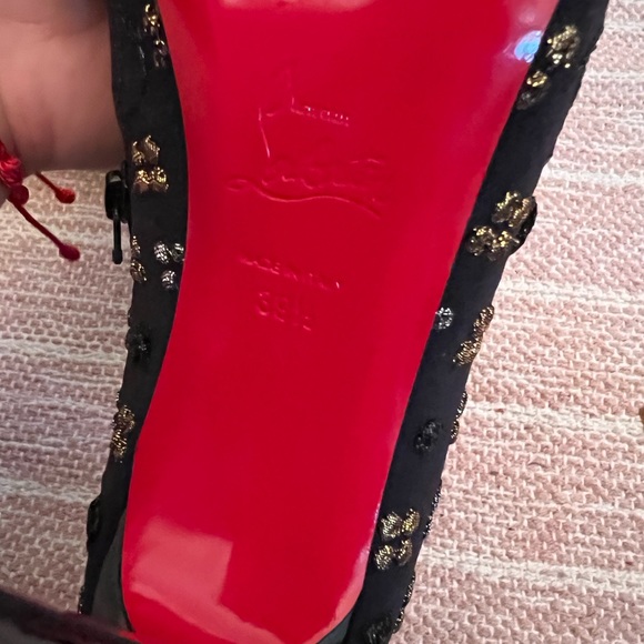 Black/Red/Gold So Kate 100Heels Jacq Loubi In The Sky Limited Edition Booties - Picture 4 of 8